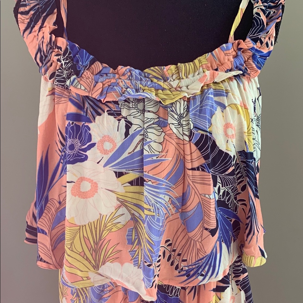 Sanctuary Tiered Tropical Print Dress